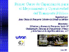 Curso de Capacitación para el Mejoramiento y Operatividad del Transporte Público 